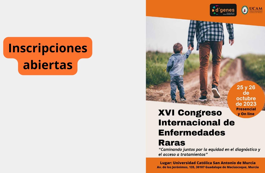 Ya está abierto el plazo de inscripción al XVI Congreso Internacional de Enfermedades Raras